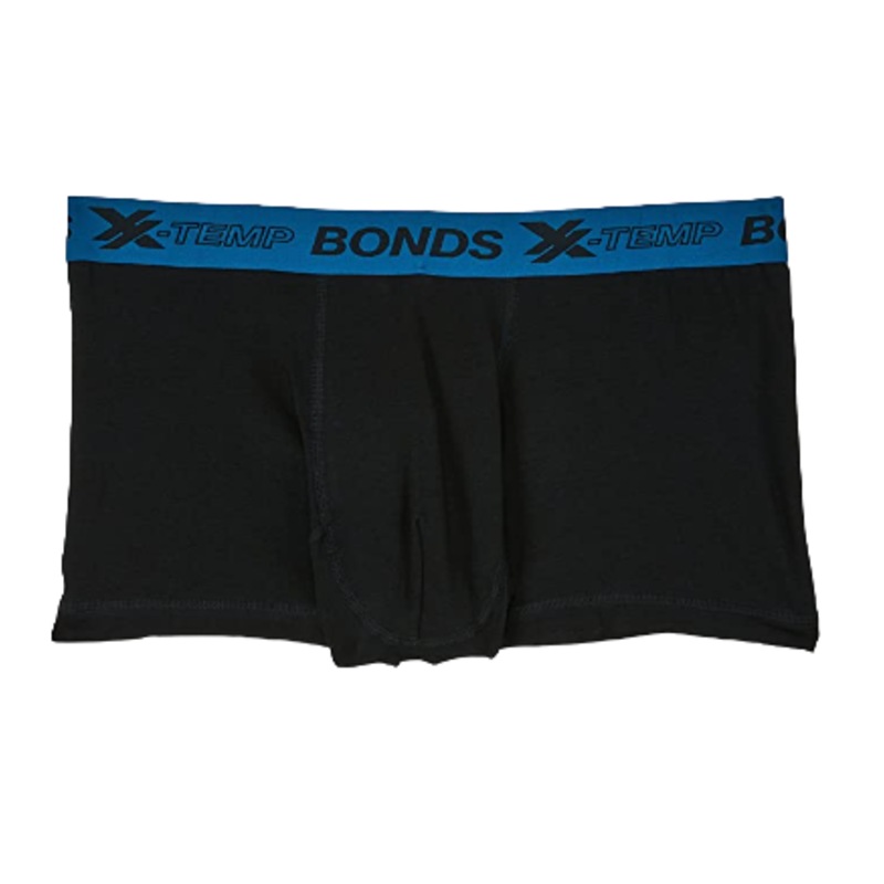 Buy 10 X Mens Bonds XTemp Trunk Underwear Trunks Black/Petrol Blue