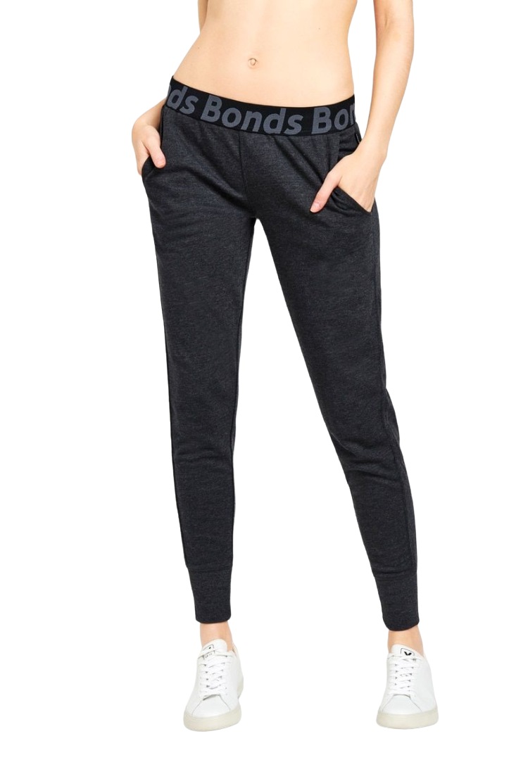 2 X Bonds Womens Essential Logo Trackie Track Pant Charcoal Australia