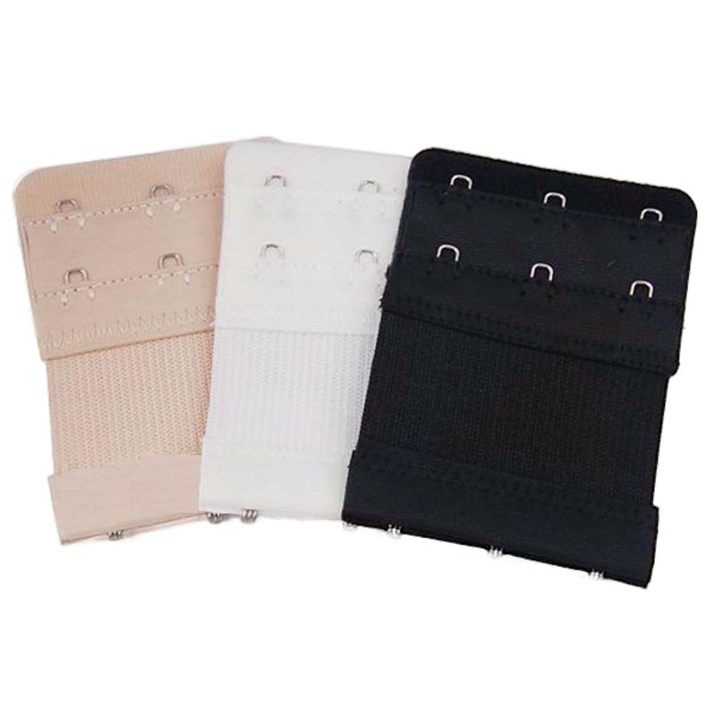 Buy 3 Pack X Bra Extender Extension Clip Nude White Black Maternity ...