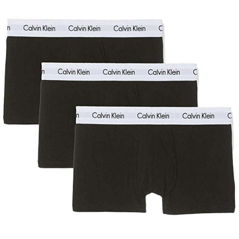 Buy 3 Pairs X Calvin Klein Mens Ck Low Rise Trunk Boxer Underwear Black ...