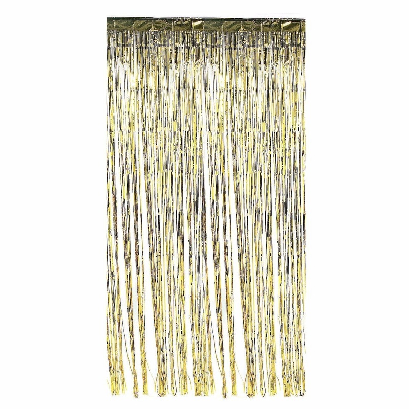 Buy 3M Metallic Tinsel Door Curtain Backdrop Foil Kids Party Shiny Gold