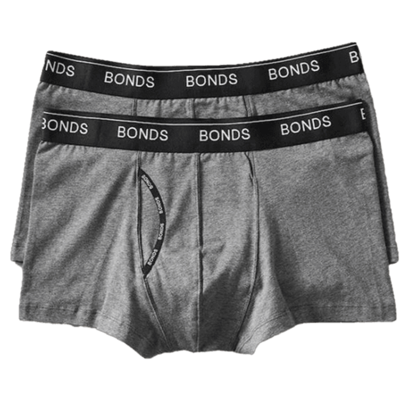 3 x Bonds Guyfront Trunk Mens Underwear Undies Black/White