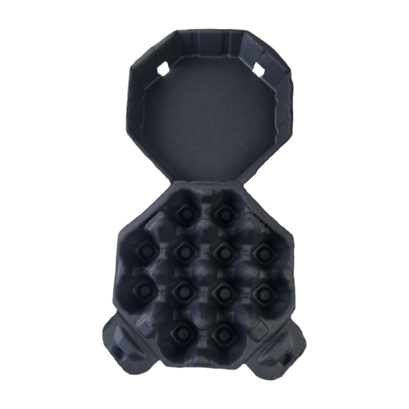 Buy 75 X Black Octagon Full Dozen Carton 12Egg Recyclable Egg Cartons MyDeal