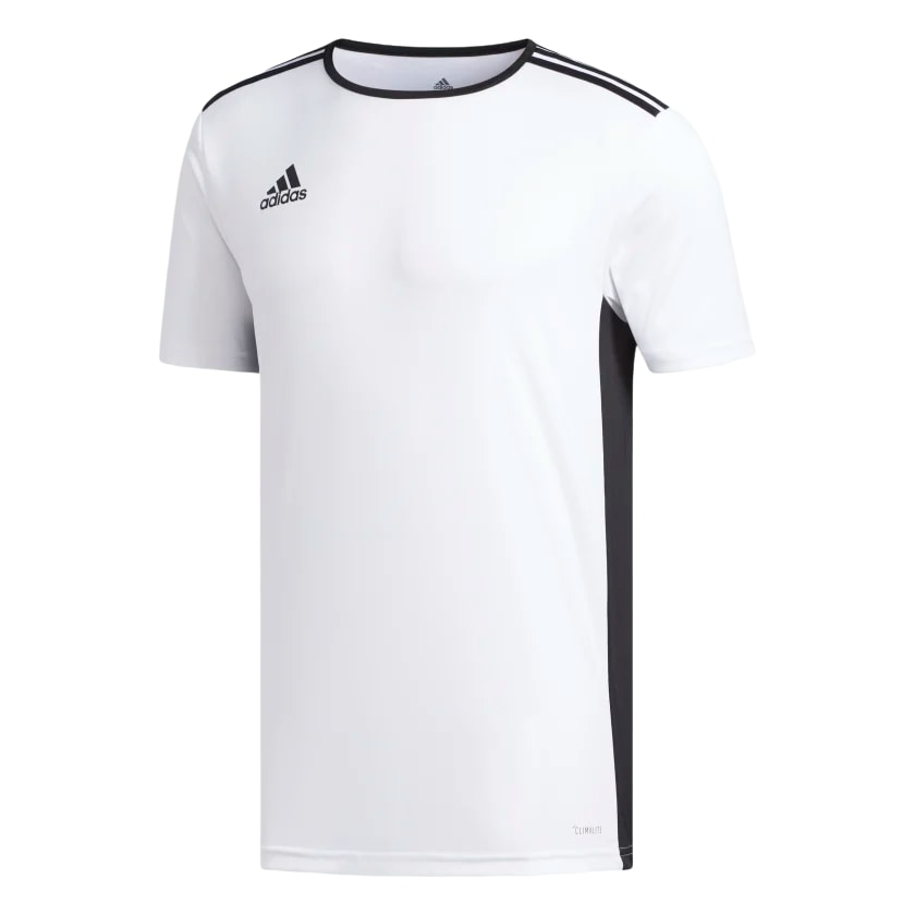 Adidas Mens Entrada 18 White/Black Football/Soccer Athletic Jersey Australia