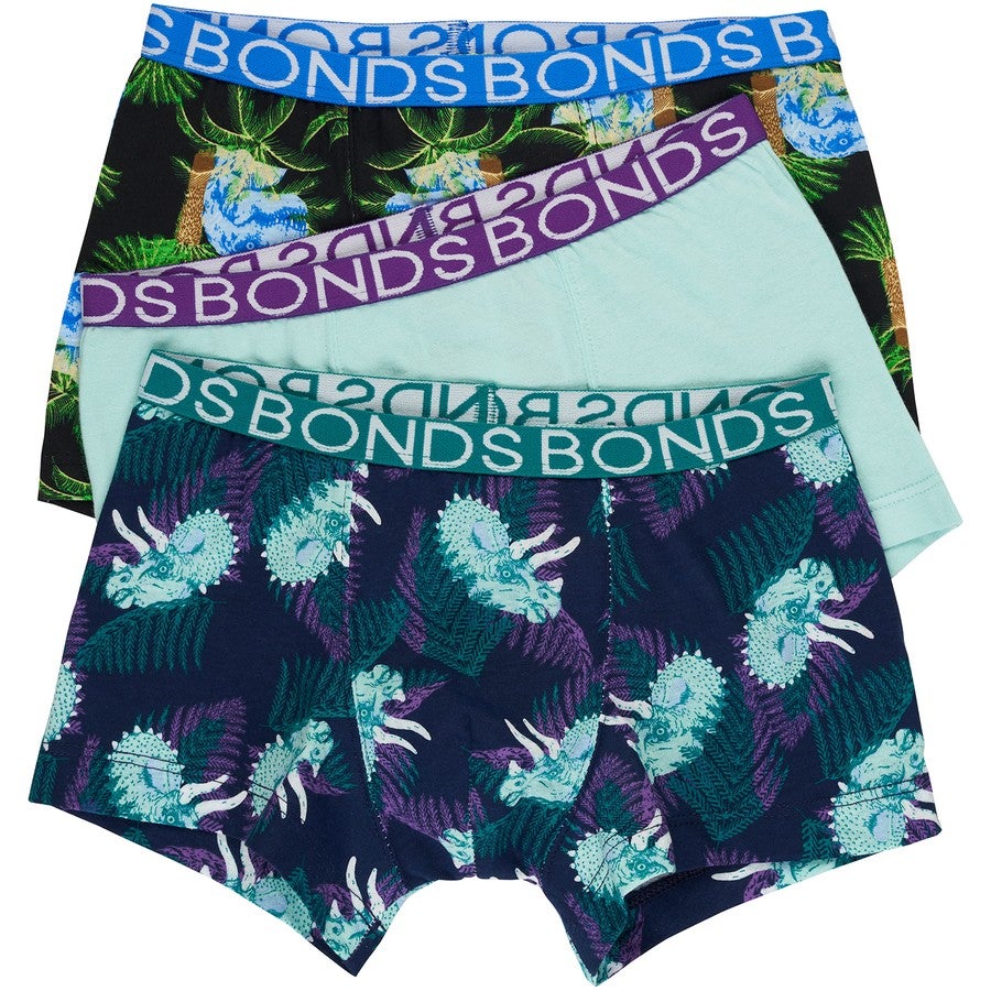 Bonds 12 Pairs Boys Trunks Underwear Dinosaur Print 8Vi
