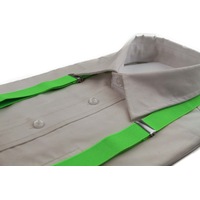Boys Adjustable Fluro Green 65Cms Suspenders