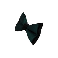 Boys Bottle Green Two Tone Layer Bow Tie