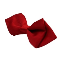 Boys Diamond Red Patterned Cotton Bow Tie