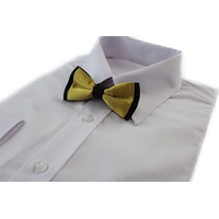 Boys Mustard Gold Two Tone Layer Bow Tie