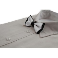 Boys White Two Tone Layer Bow Tie