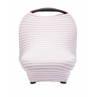Breastfeeding Cover Cotton Nursing Maternity - White/Pink Thin Stripes
