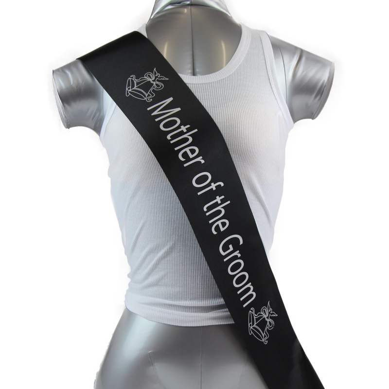 Buy Bridal Hens Night Sash Party Black/Silver Mother Of The Groom