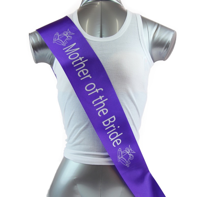 Buy Bridal Hens Night Sash Party Purple/Silver Mother Of The Bride