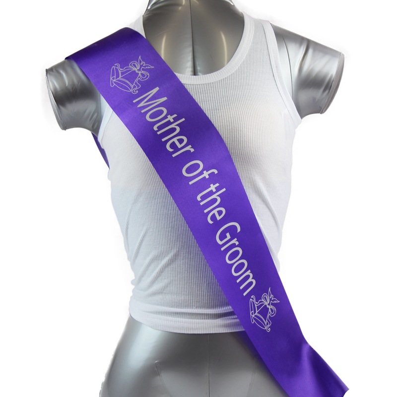 Buy Bridal Hens Night Sash Party Purple/Silver Mother Of The Groom