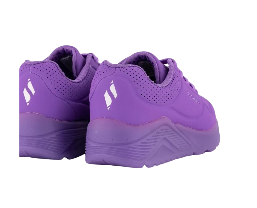 Buy Girls Skechers Uno Ice Purple Comfy Kids Running Shoe MyDeal