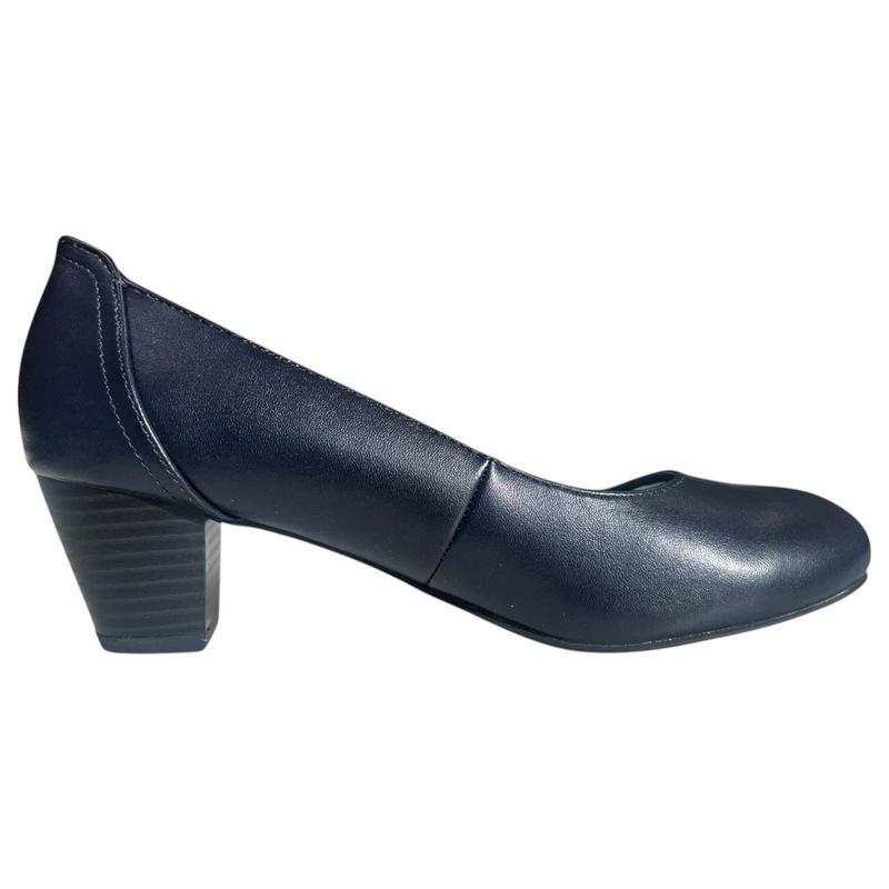 Buy Grosby Ivy Navy Closed Toe Thick Heels Casual Work Ladies Womens
