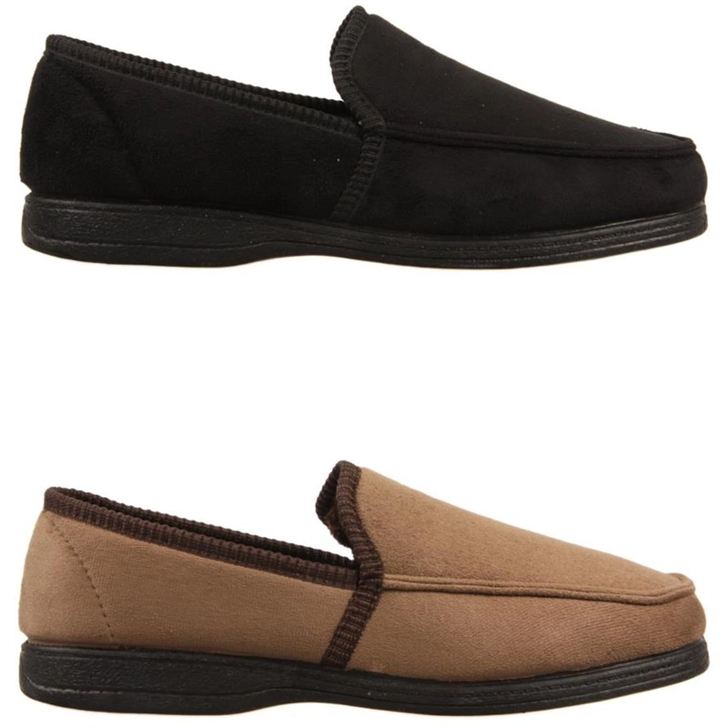 Buy Grosby Michael Slippers Mens Shoes Indoor Slip On Black Brown