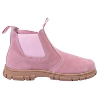 Grosby Ranch Junior Girls Boots School Leather Slip On Shoes - Pink