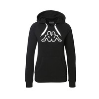 Kappa Womens Logo Zeleril Slim Black/White Hoodie Performance Jumper