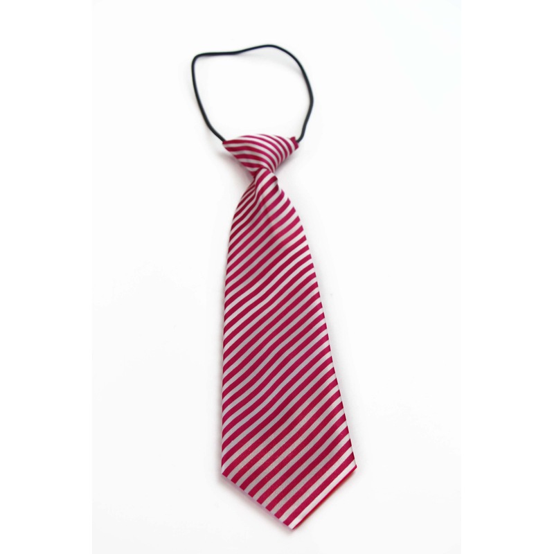 Buy Kids Boys Pink & White Patterned Elastic Neck Tie Pink Diagonal