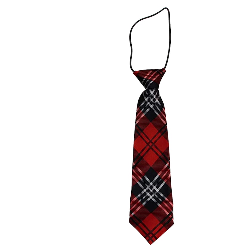 Buy Kids Boys Red Patterned Elastic Neck Tie - Criss Cross Red - Mydeal