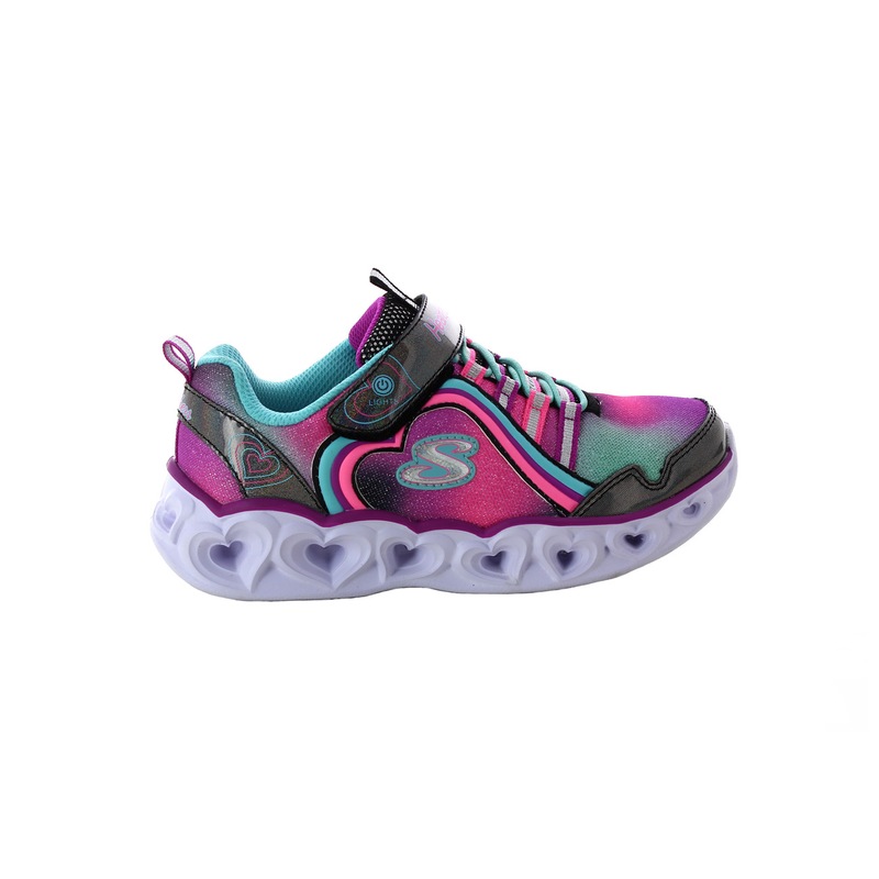 Buy Kids Skechers Heart Lights Rainbow Lux Black/Multi Girls Light Up