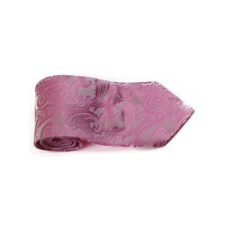 Buy Mens Baby Pink & Pink Paisley Patterned Neck Tie MyDeal