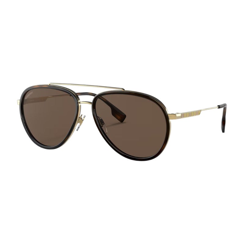 Buy Mens Burberry Sunglasses Oliver Be3125 Gold/ Dark Brown Sunnies ...