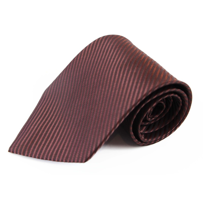 Buy Mens Dark Brown Striped 10Cm Classic Neck Tie MyDeal