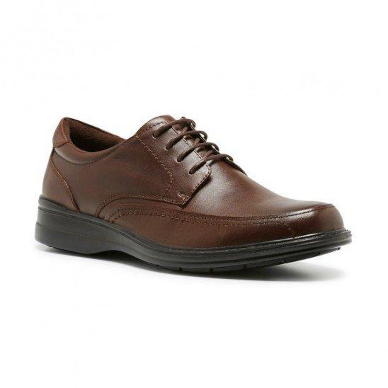 Buy Mens Hush Puppies Torpedo Extra Wide Brown Leather Work Lace Up ...