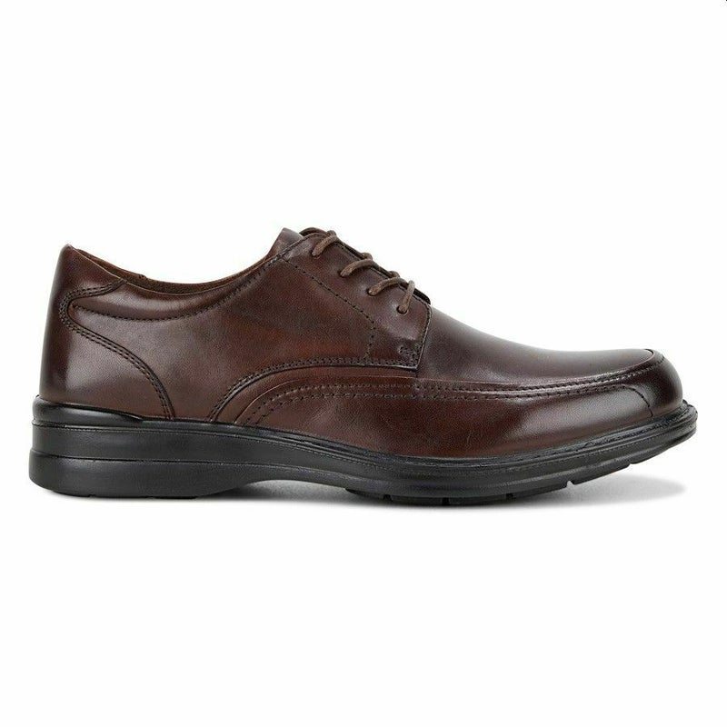 Buy Mens Hush Puppies Torpedo Extra Wide Mahogany Leather Work Lace Up ...