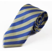 Buy Mens Light Blue & Lemon Striped Elegant Patterned 8Cm Neck Tie - MyDeal
