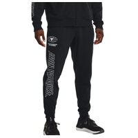 Mens Under Armour Project Rock Rival Fleece Joggers Black Athletic Trackies