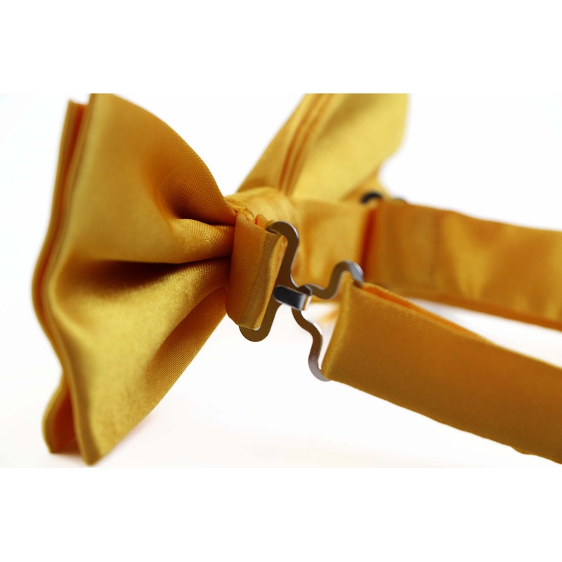 Buy Mens Warm Yellow Solid Plain Colour Bow Tie MyDeal