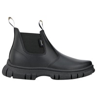 New Grosby Ranch Boots Black Toddler Infant Boys Kids Leather Slip On Shoes