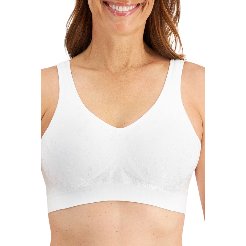 Buy Playtex 2 Pack Comfort Revolution Wirefree Bra White And Misty Dot Mydeal 