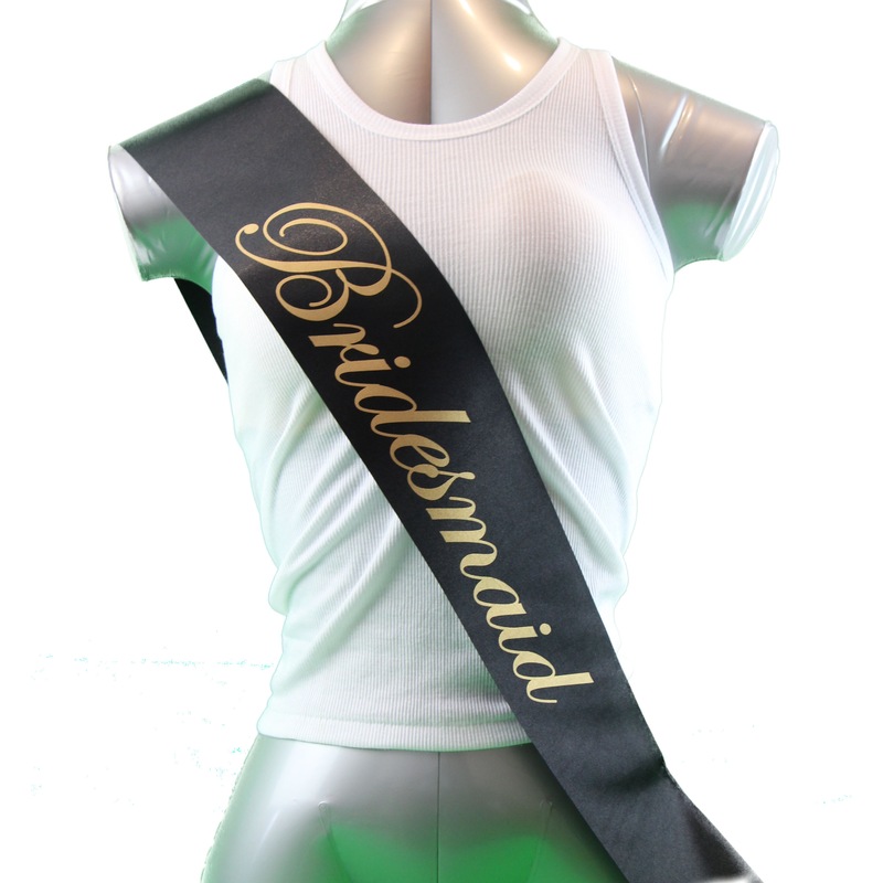 Buy Sashes Hens Night Party Black/Gold Bridesmaid MyDeal