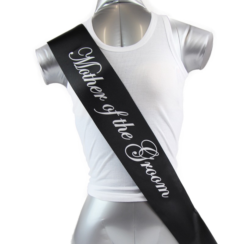 Buy Sashes Hens Sash Party Black/Silver Mother Of The Groom MyDeal