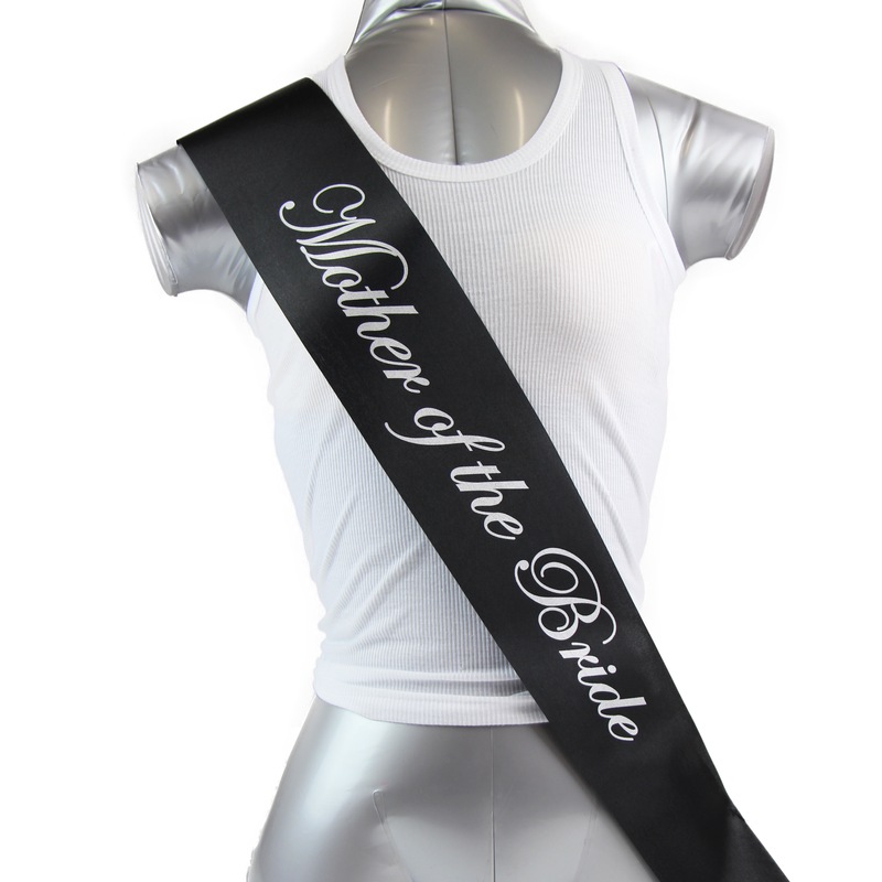Buy Sashes Hens Sash Party Bridal Black/Silver Mother Of The Bride