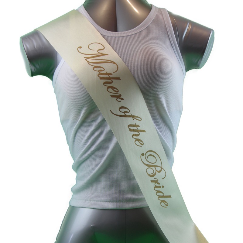 Buy Sashes Hens Sash Party Bridal Ivory/Gold Mother Of The Bride MyDeal