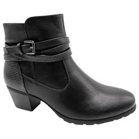Womens Grosby Matilda Shoes Black Dress Winter Comfort Boots