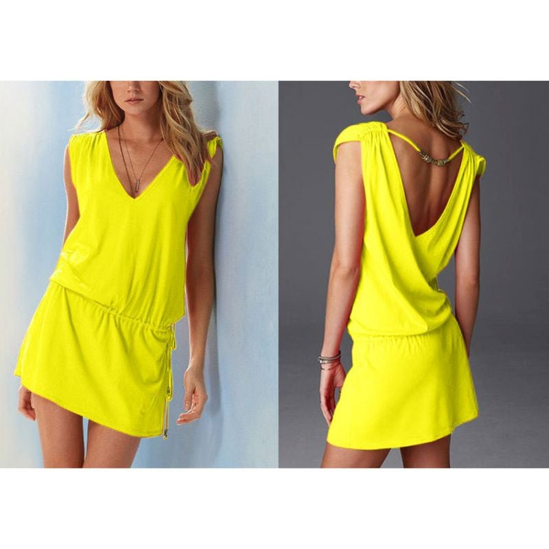 VNeck Beach Dress with Beaded Detail in 5 Colours  Buy Dresses  189561