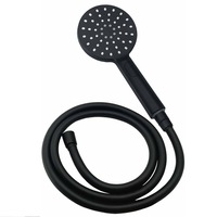 Bathroom 3 Functions Handheld Shower Head + 1.5m Stainless Steel Hose Black Set