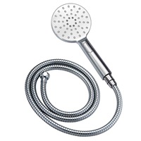 Bathroom 3 Functions Handheld Shower Head + 1.5m Stainless Steel Hose Chrome Set