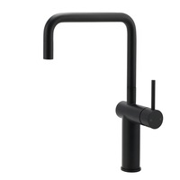 Black Round Kitchen Mixer Tap Sink Laundry Basin Faucet Swivel Spout WELS SUS