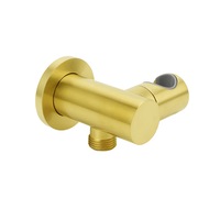 Brushed Gold Handheld Shower Swivel Bracket Holder Water Inlet Elbow Connector