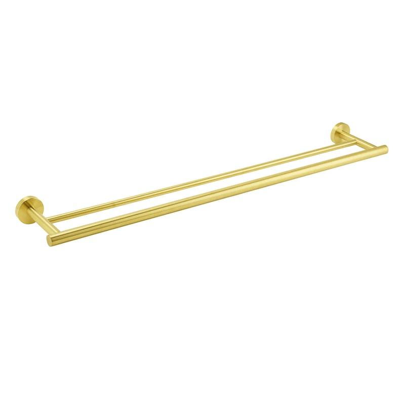 Buy Brushed Gold Stainless Steel 750mm Double Towel Rack Rail Holder