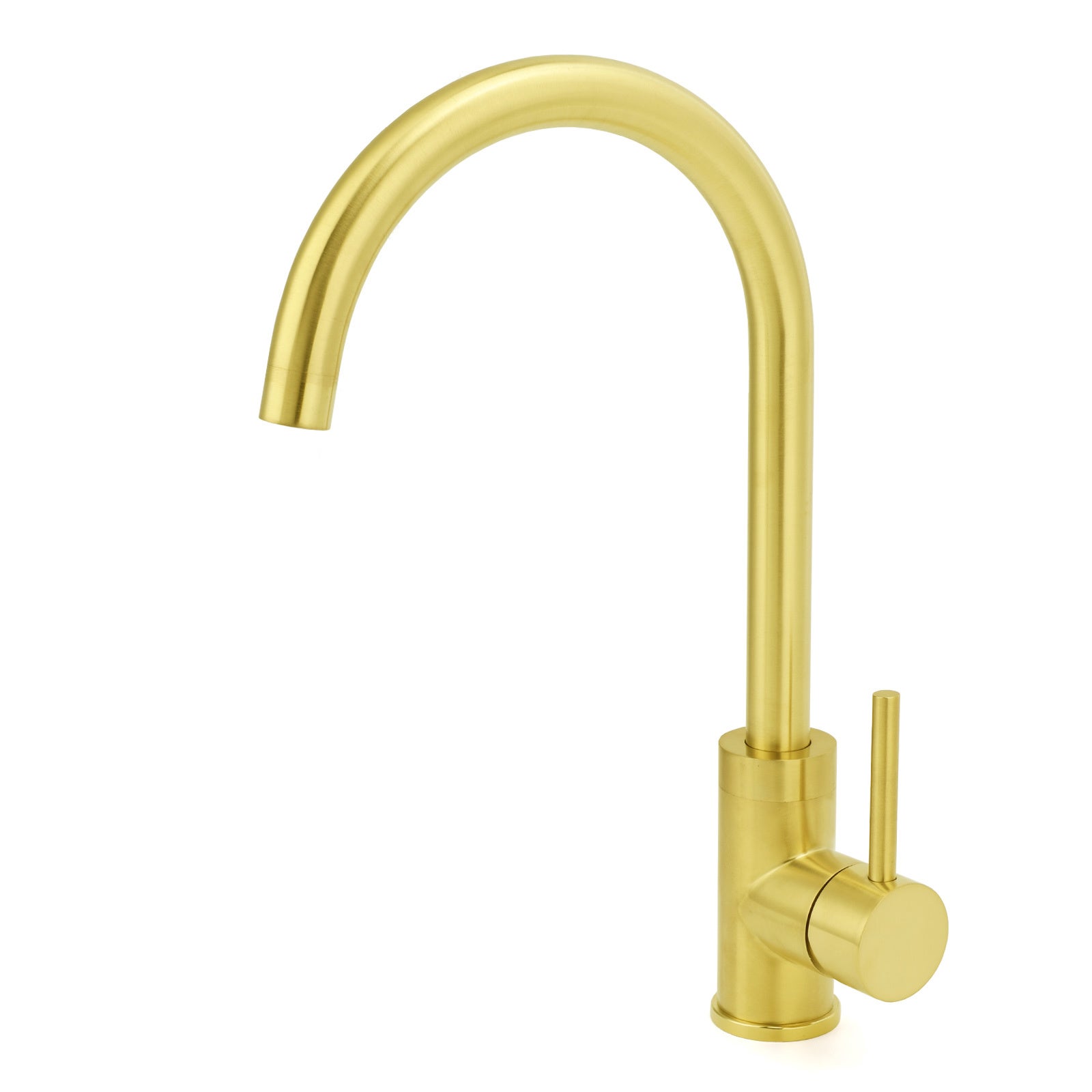Kitchen Sink Basin Mixer 360o Swivel Faucet Spout Stainless Steel Brushed Gold