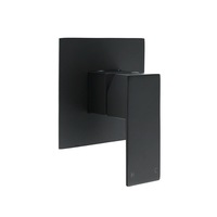Matt Black Square Hot Cold Shower Mixer Tap Brass For Shower Set Bath Sink Spout