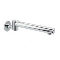 Round Basin Wall Mount Spout Faucet Outlet 180 Degree Swivel CHROME Brass Bath Tub Tap